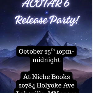 ACOTAR release party graphic